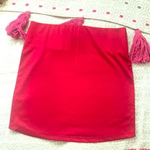 Red skirt stretchy